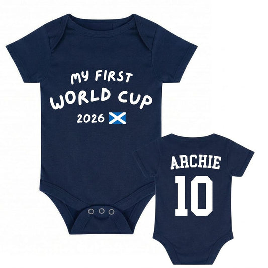 Scotland Kit My First World Cup Personalised Baby Bodysuit