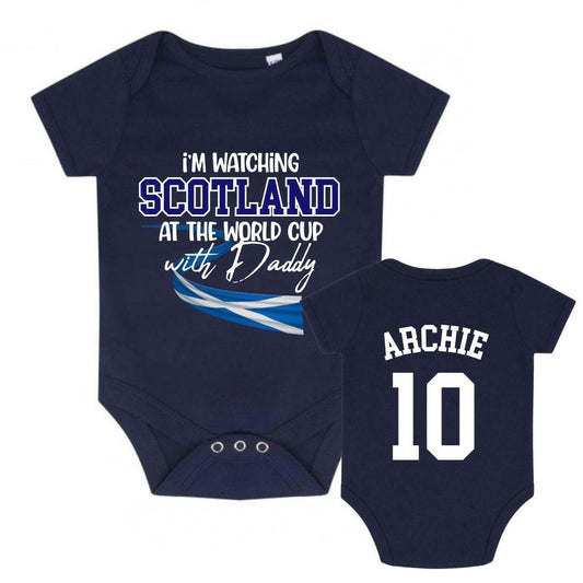 Scotland Watching With Dad Qualification Baby Vest