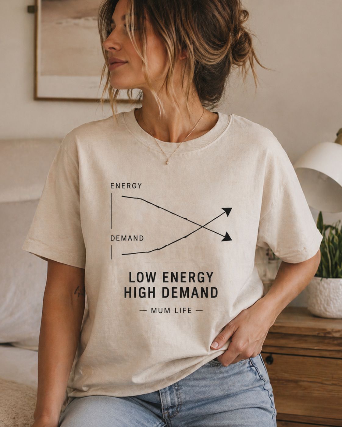 Low Energy High Demand Graph Crew T-Shirt