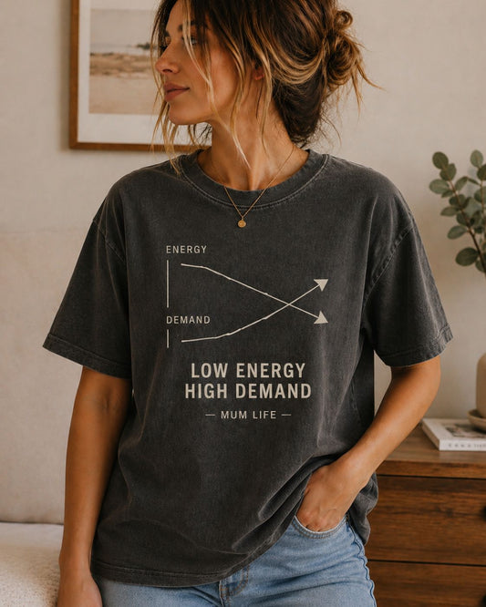Low Energy High Demand Graph Crew T-Shirt