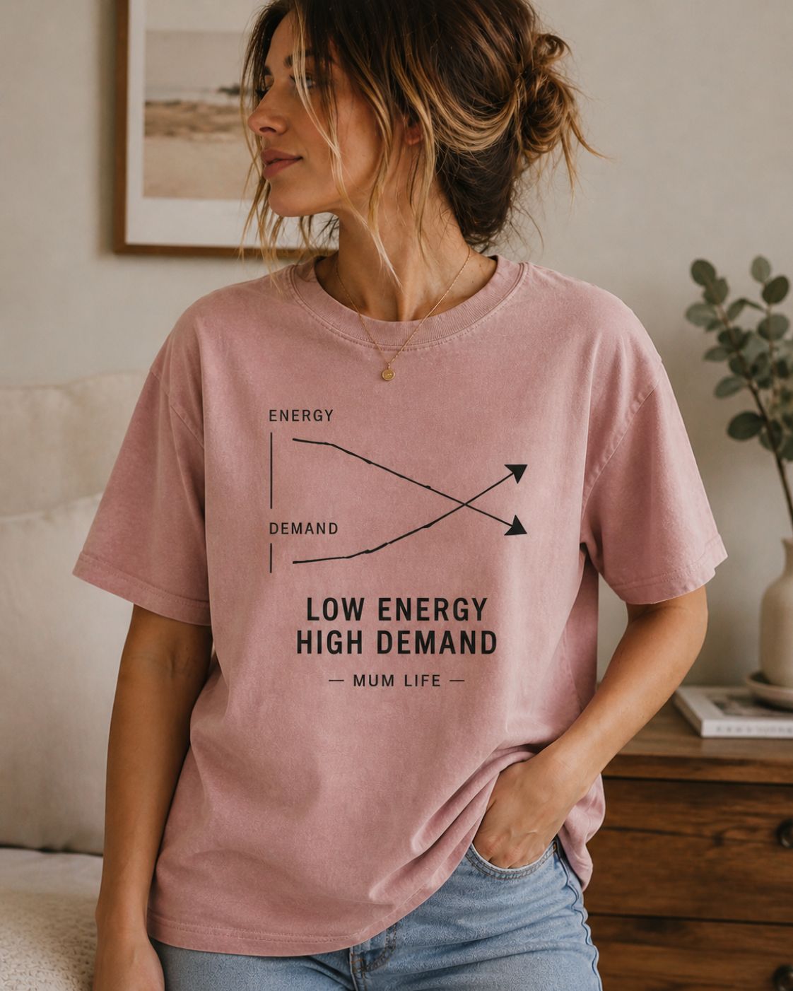 Low Energy High Demand Graph Crew T-Shirt