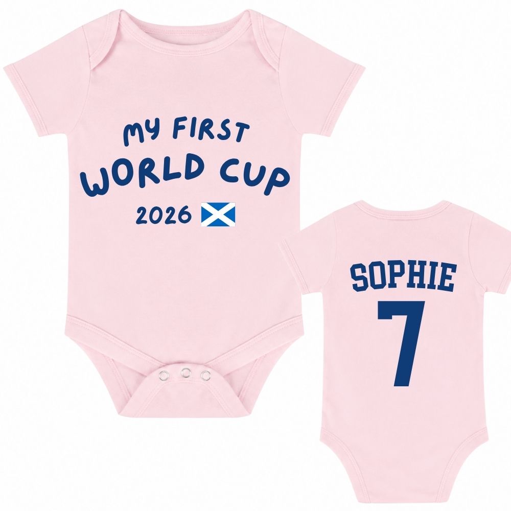 Scotland Kit My First World Cup Personalised Baby Bodysuit