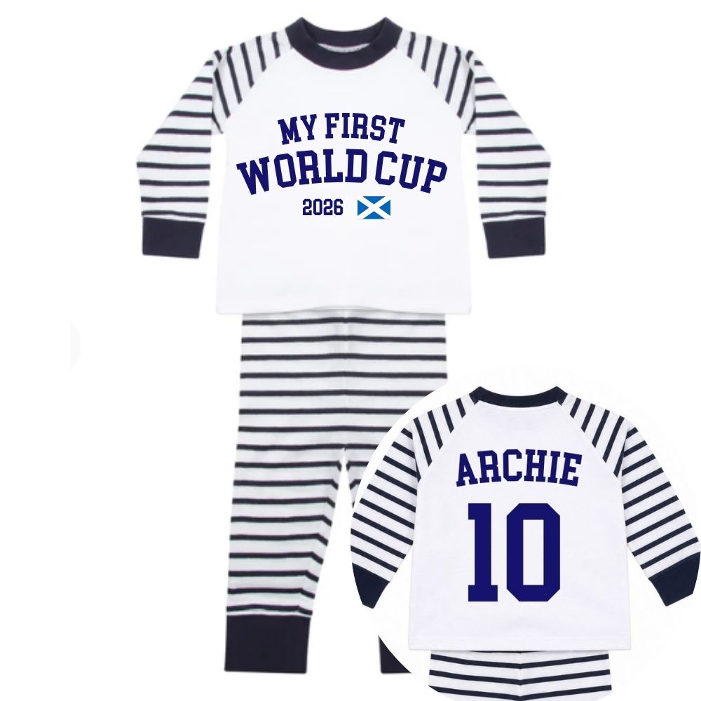 Scotland My First World Cup Baby Striped Pyjamas