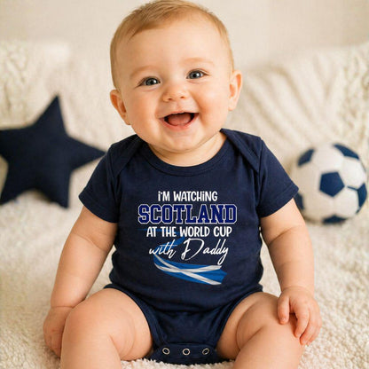 Scotland Watching With Dad Qualification Baby Vest