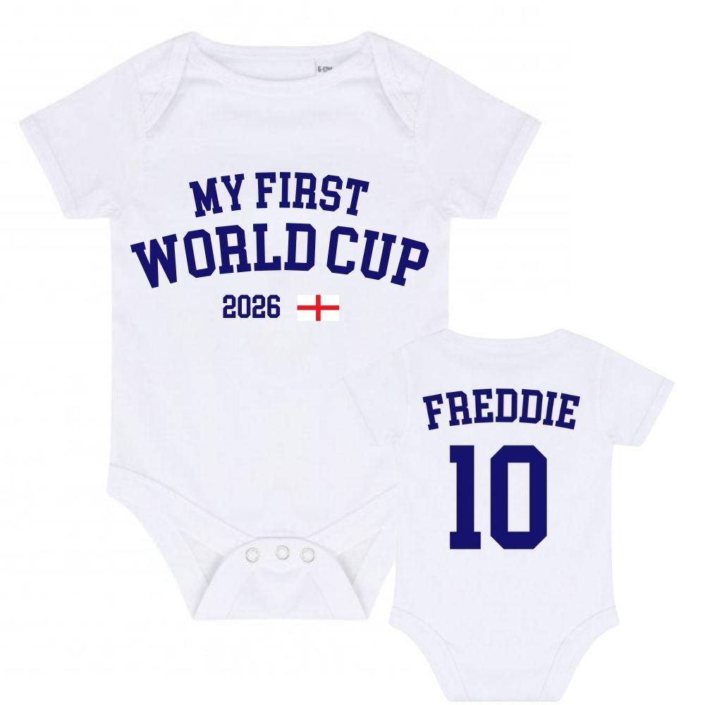 2 Pack England My First World Cup Baby Bodysuit Vest Set