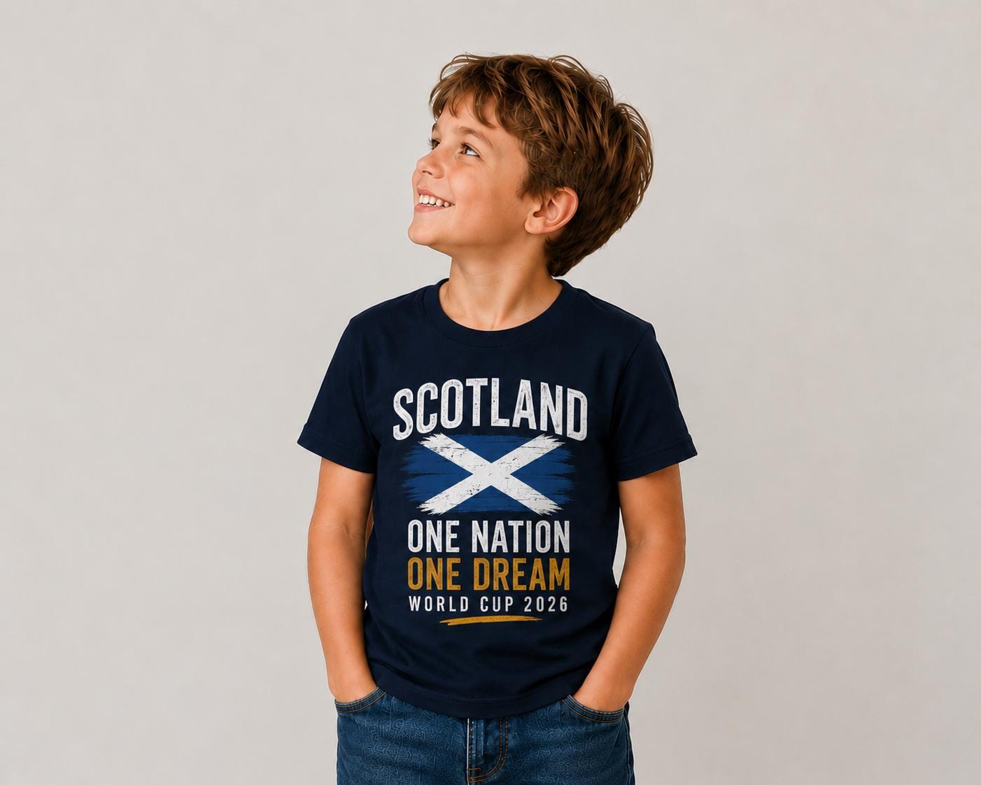 Scotland Family Matching One Nation, One Dream Navy T-Shirt
