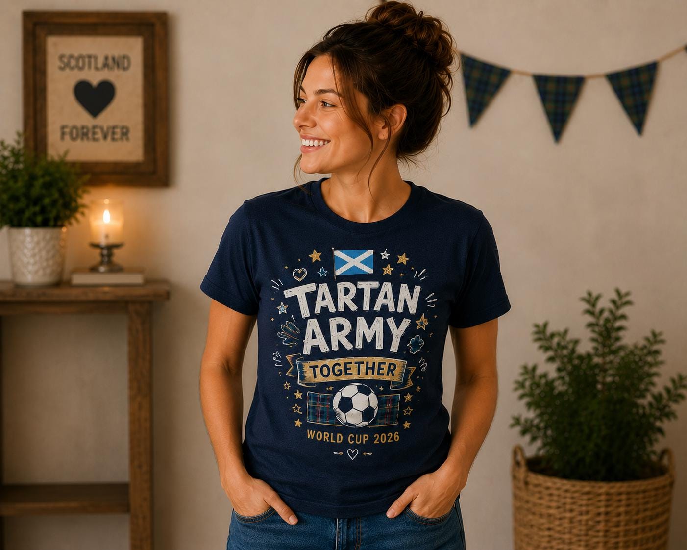 Scotland Family Tartan Army World Cup 2026 Matching T-Shirts