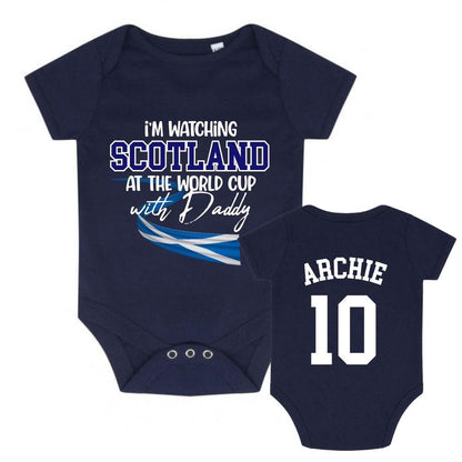 Scotland Watching With Dad Qualification Baby Vest