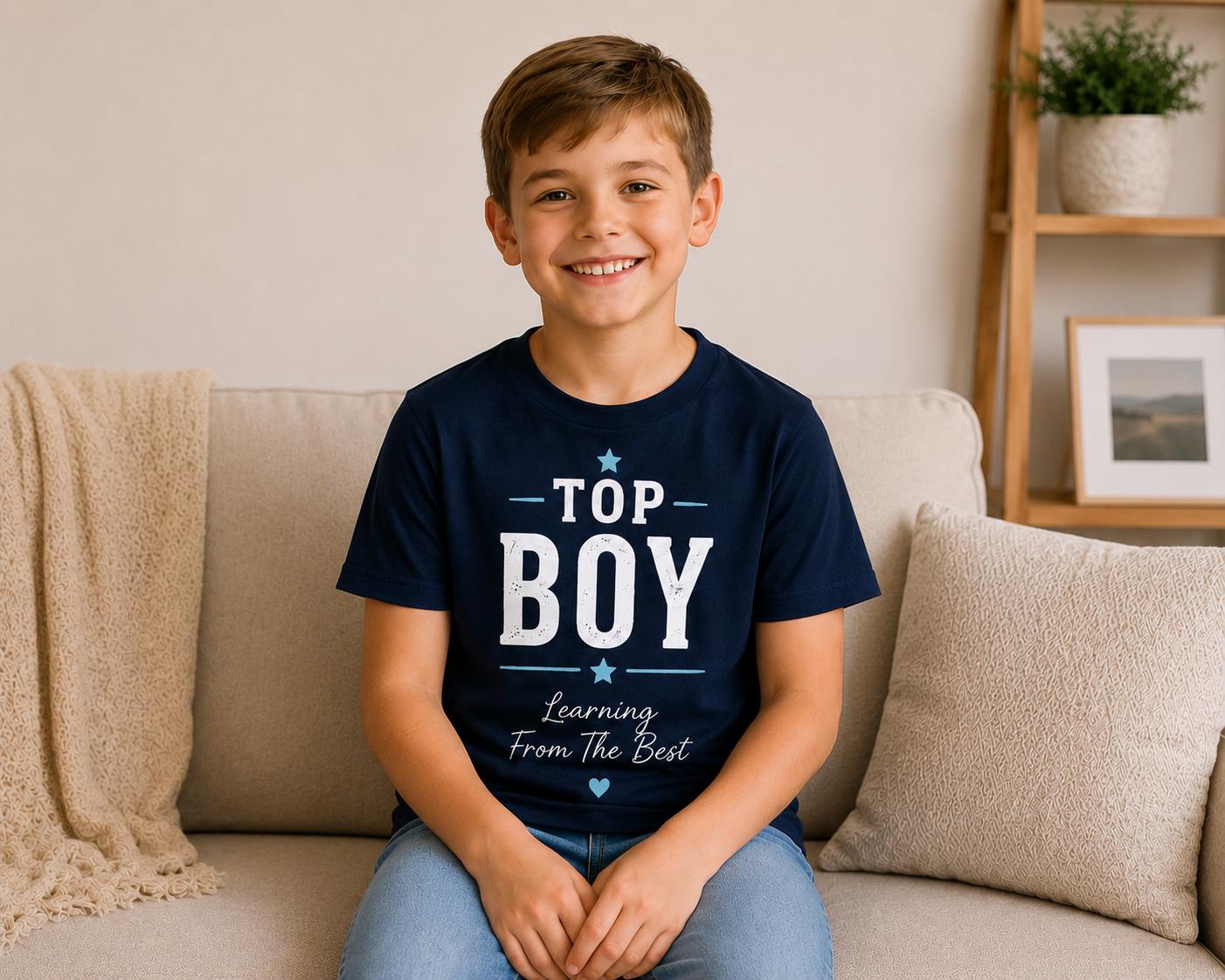 Top Dad, Top Son, Top Girl Matching T- Shirts
