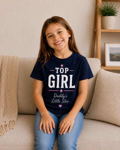 Top Dad, Top Son, Top Girl Matching T- Shirts