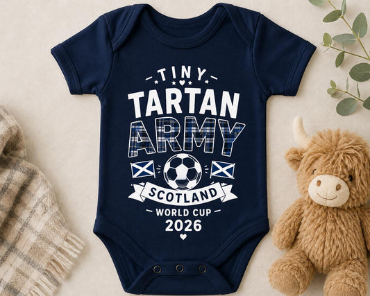 Tiny Tartan Army Baby Bodysuit Scotland World Cup 2026 Baby Vest