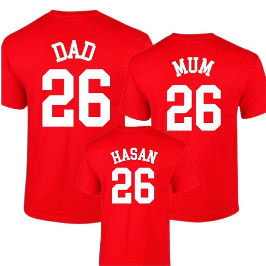 Egypt Stadium Personalised Family Red T-Shirts World Cup 2026
