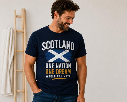 Scotland Family Matching One Nation, One Dream Navy T-Shirt
