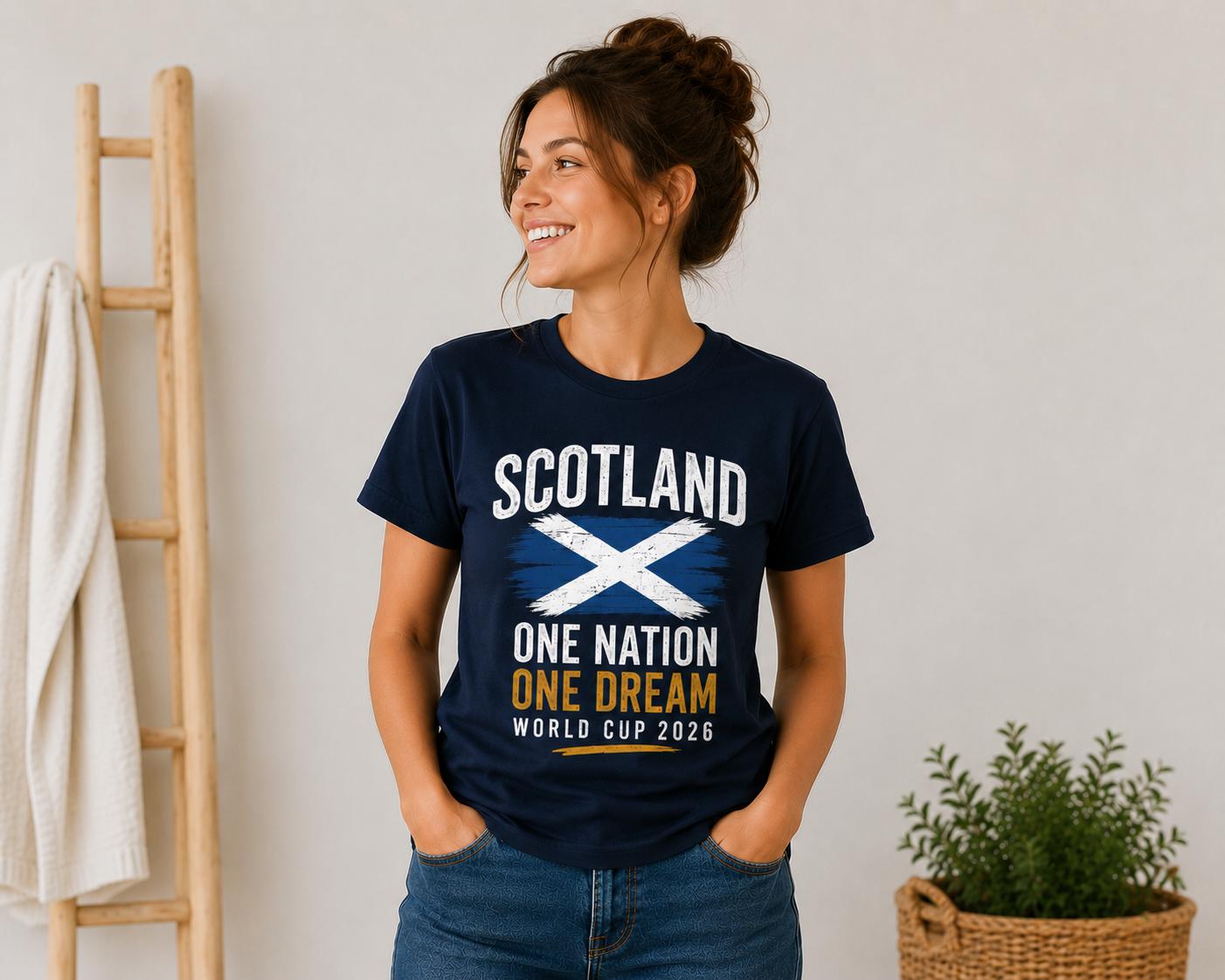 Scotland Family Matching One Nation, One Dream Navy T-Shirt