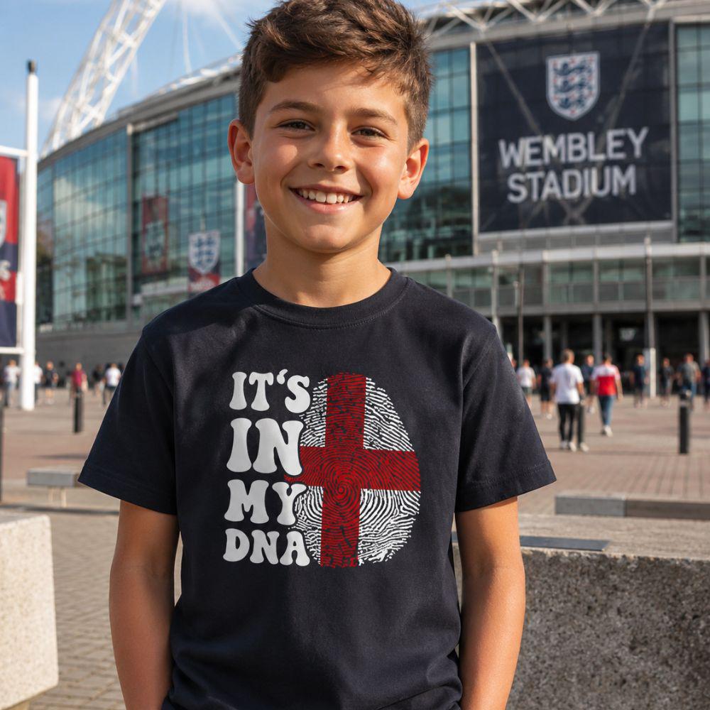 England In My DNA Personalised Shirts | World Cup 2026 | Custom Name | Adults & Kids Tee