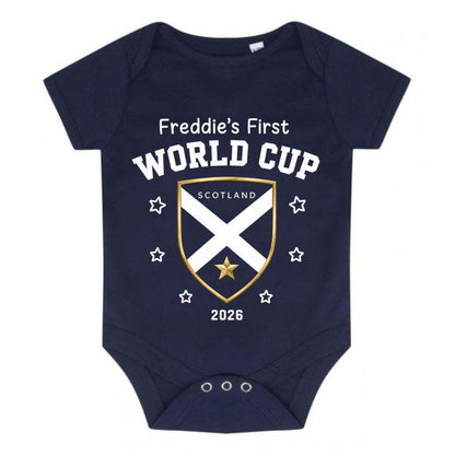 Scotland Shield Personalised First World Cup Baby Bodysuit Vest