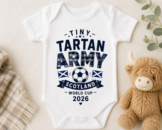 Tiny Tartan Army Baby Bodysuit Scotland World Cup 2026 Baby Vest