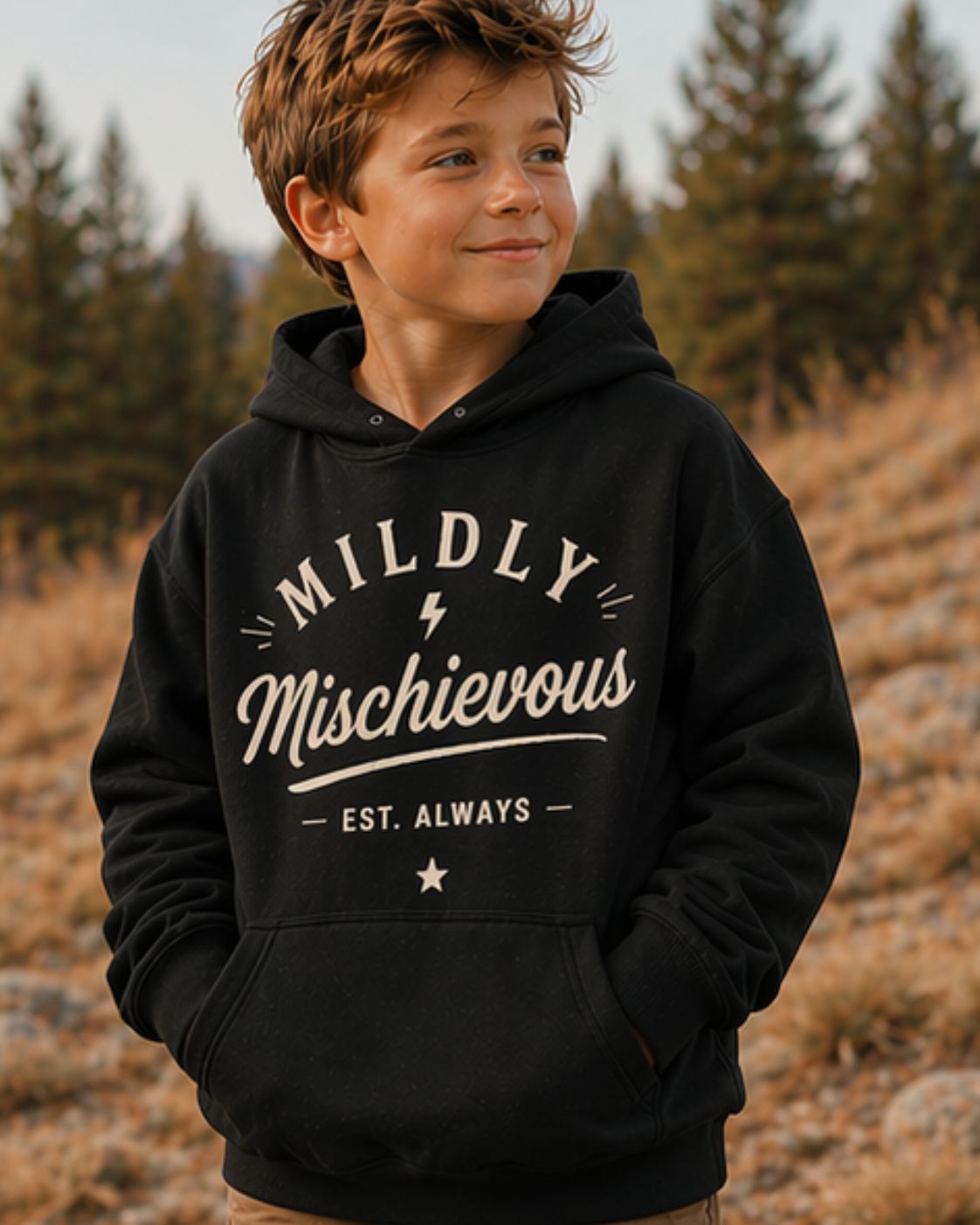Mildly Mischievous Graphic Hoodie